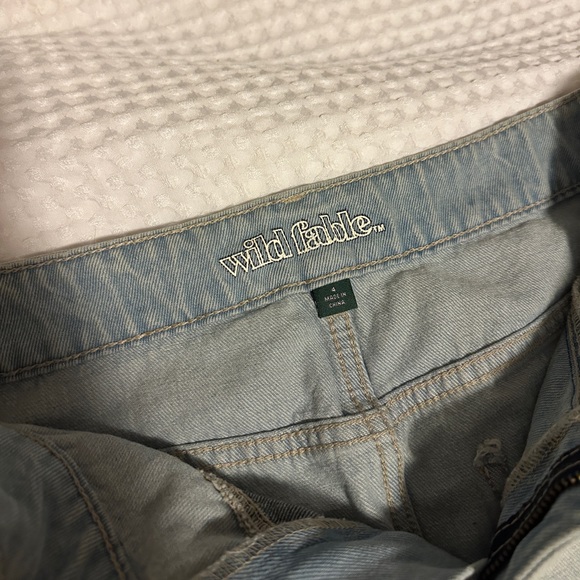 Colorblock Denim Mini Skirt - Picture 3 of 6